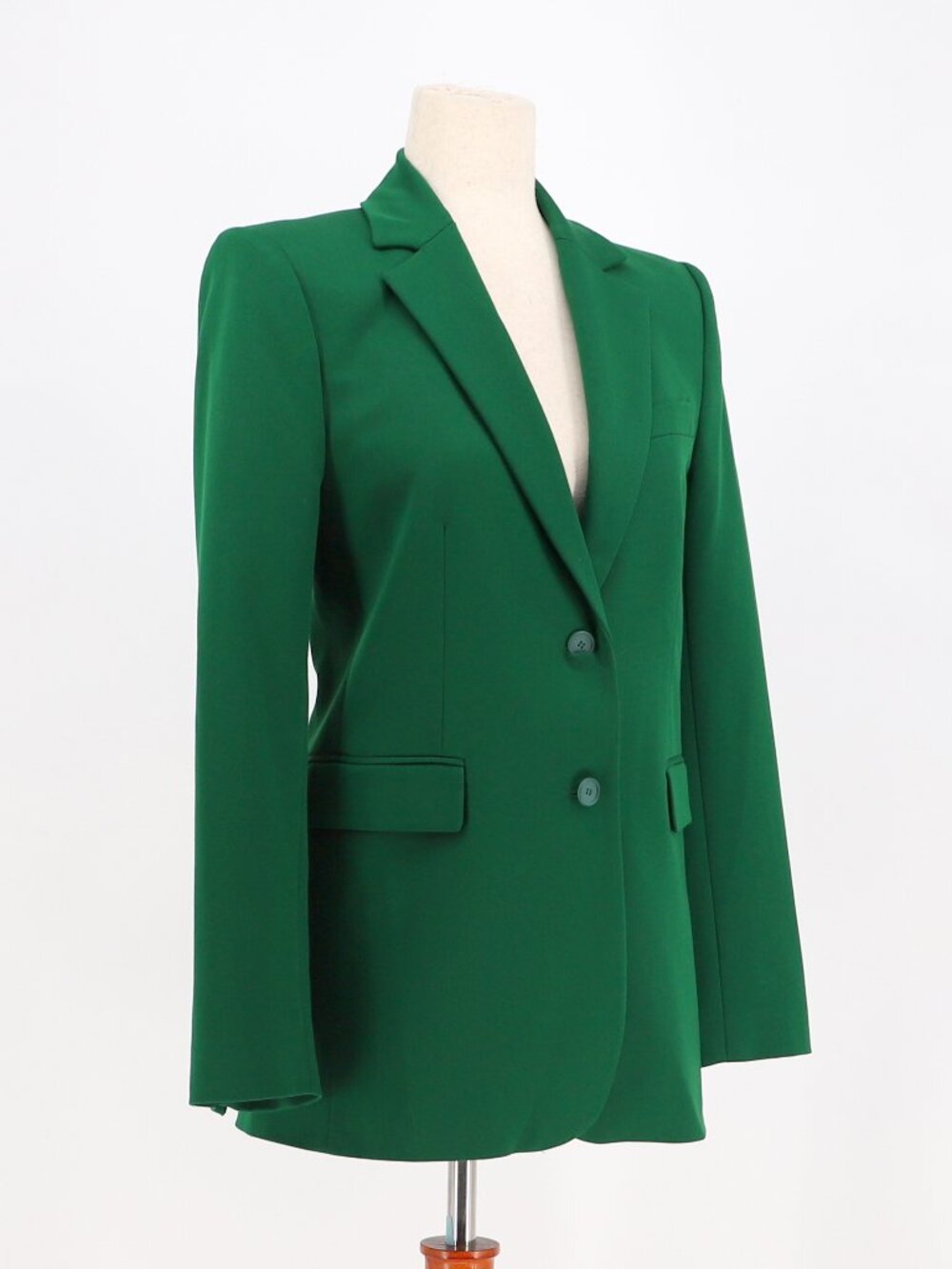 ZARA Shoulder Padded Blazer in Dark Green Size S - Picture 2 of 8